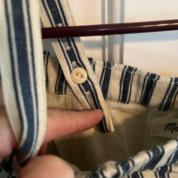 MADEWELL NWT Stripe Cold Shoulder Jumpsuit, Size XXS - Picture 10 of 10